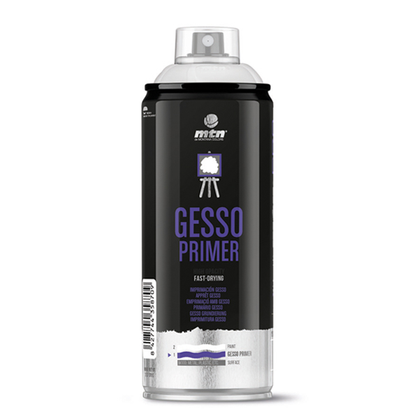 Pintura spray montana imprimacion gesso